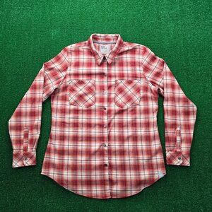 5.11 Tactical Shirt Womens Medium Red‎ Plaid Hanna Flannel Western Snap Button